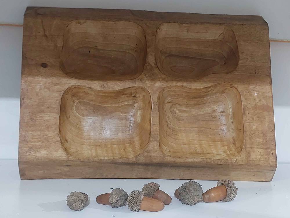 اردو خوری با چوب گردو دست ساز